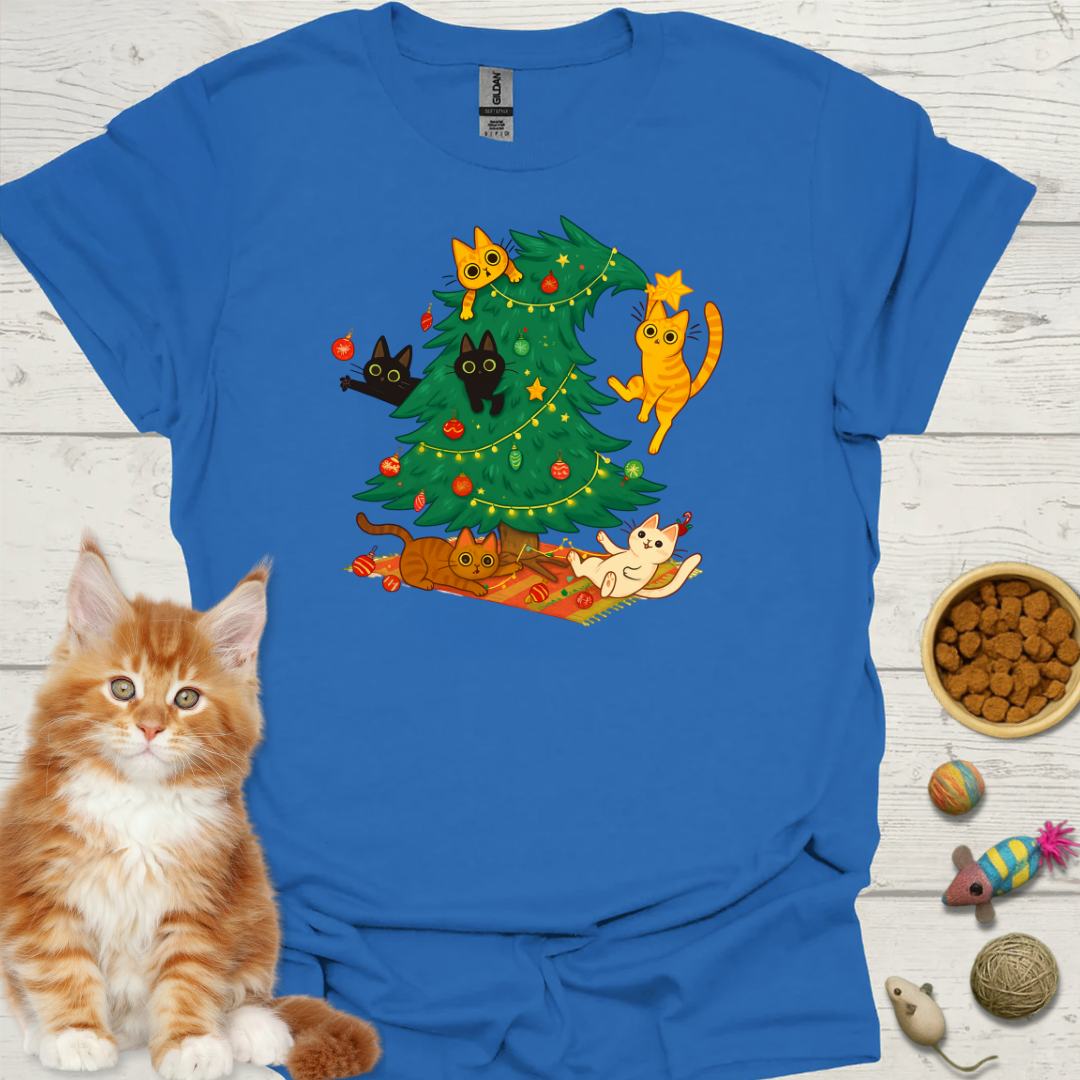 Christmas tree cats