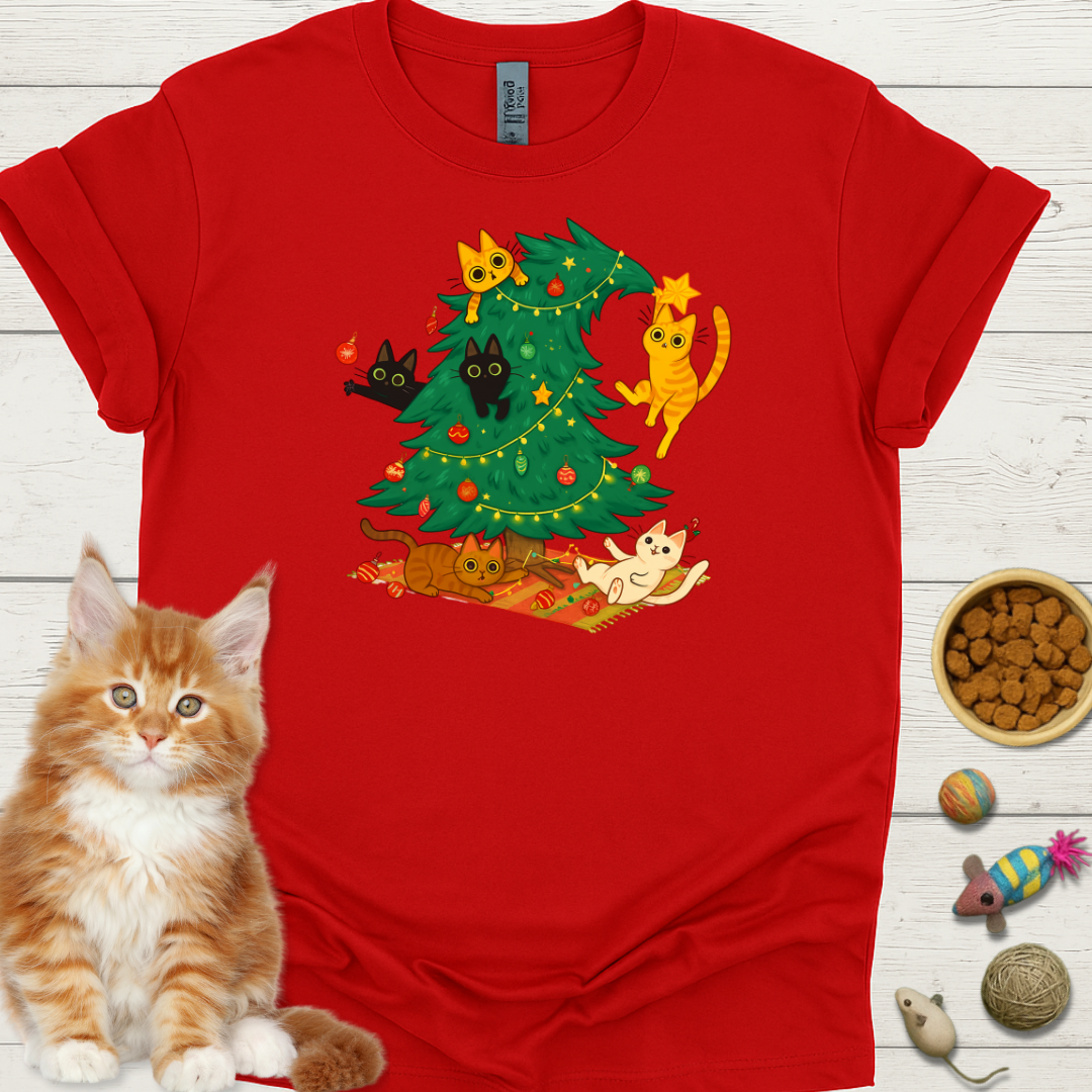 Christmas tree cats